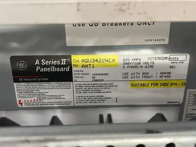 Used General Electric Sub-Panelboard Assembly A Series II AXT1 3Ph 4-Wire Electrical Panels Michigan US | Maverick Industrial Sales #1395544