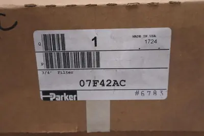 NEW OPEN BOX PARKER 07F42AC PNEUMATIC FILTER HOUSING STK GF202A