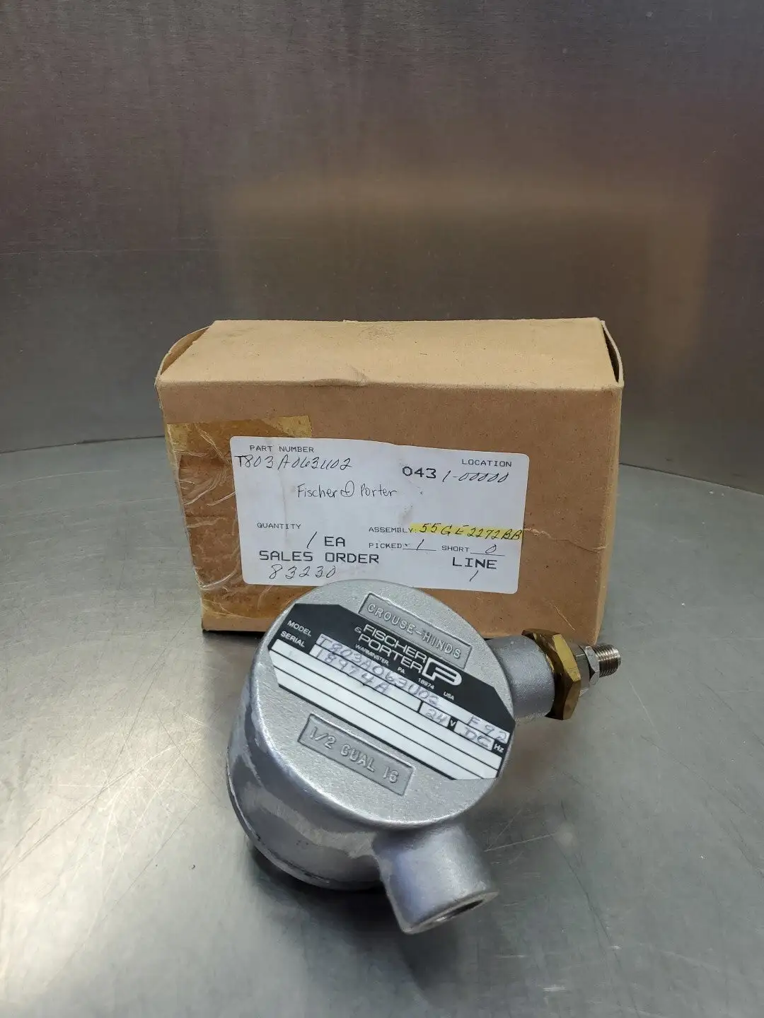 Fischer & Porter T803A063U02 Valve Module. 6D-1