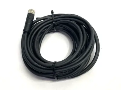 USED KEYENCE SINGLE ENDED FEMALE CORDSET M8 4-PIN CUT TO 4M