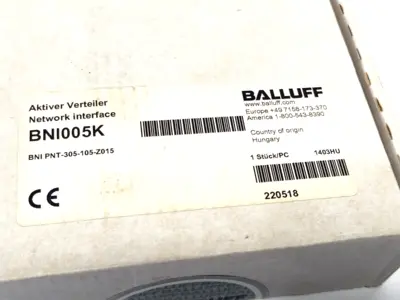 New | in-Stock Balluff BNI PNT-305-105-Z015, BNI005K Industrial Controls Michigan US | Maverick Industrial Sales #1502210