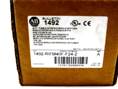 NEW ALLEN BRADLEY 1492-RIFM40F-F24-2 MODULE SERIES A 1492RIFM40FF242
