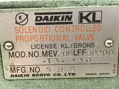 USED DAIKIN MEV20BLFF6B200-T3-430