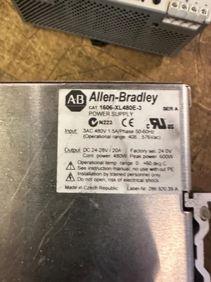 ALLEN BRADLEY 1606-XL 24VDC/20A DC POWER SUPP