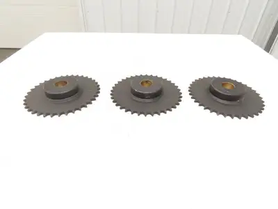 Sprocket #60 Roller Chain 36-Tooth 1-7/16" Bore Lot of 3