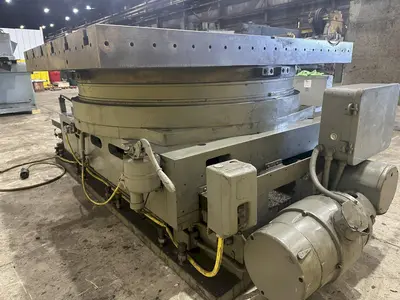 50" X 60" CINCINNATI BICKFORD CROSS SLIDING ROTARTY T-SLOT  MOTORIZED MILL TABLE: STOCK #22529