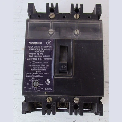 Westinghouse 3 Pole 150 Amp MCP Breaker