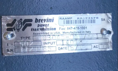 NEW BREVINI POWER TRANSMISSION EC3-045-010/MR1 SPEED REDUCER EC3045010MR1
