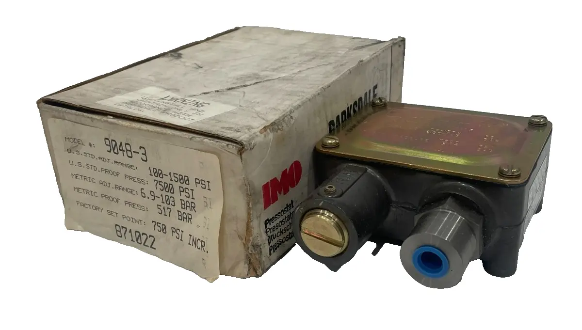 NEW BARKSDALE 9048-3 PRESSURE SWITCH 100-1500 PSI 90483