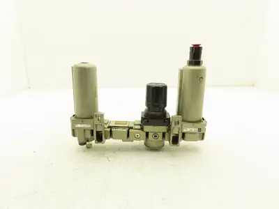 SMC AR3000-03-R Pneumatic Air Filter Regulator Check Valve Lubricator Assembly