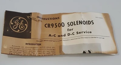NEW GENERAL ELECTRIC CR9500A104A2A