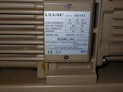 USED 2011 ULVAC VD151