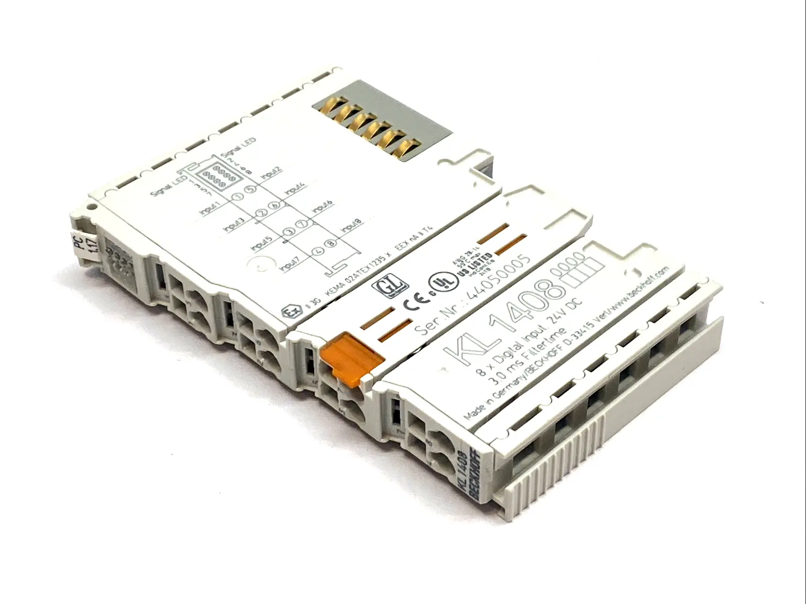 USED BECKHOFF BUS TERMINAL 8‑CHANNEL 24V DC DIGITAL INPUT 3MS FILTER 1‑WIRE