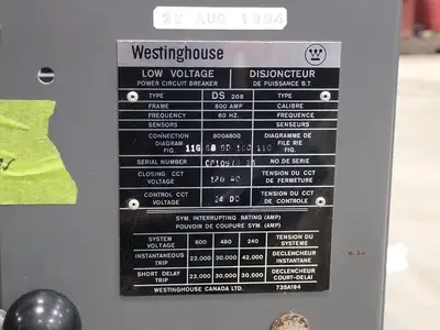 USED WESTINGHOUSE DS208