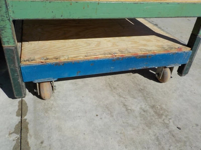 Lot of (17) Jarke Airector Heavy Duty Steel Skid, 48'' x 36'' x 9'' Tall, Wood Decks, Stacking Arm (...