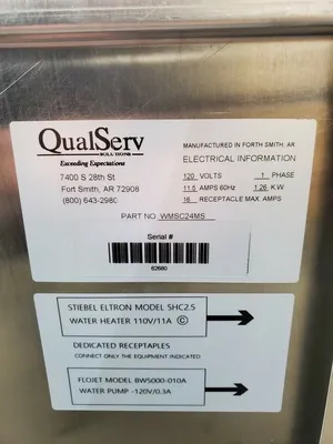 QualServe WMSC24MS Stainless Steel Portable Sink Hot Water