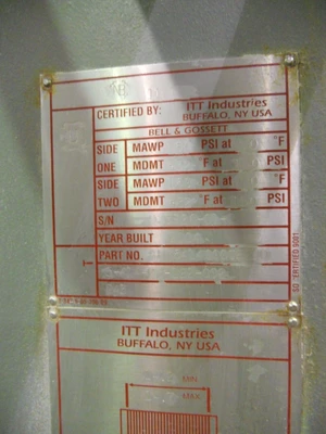 Used ITT P43 Heat Exchangers Ohio US | Equipment Recovery Corp. #1330498