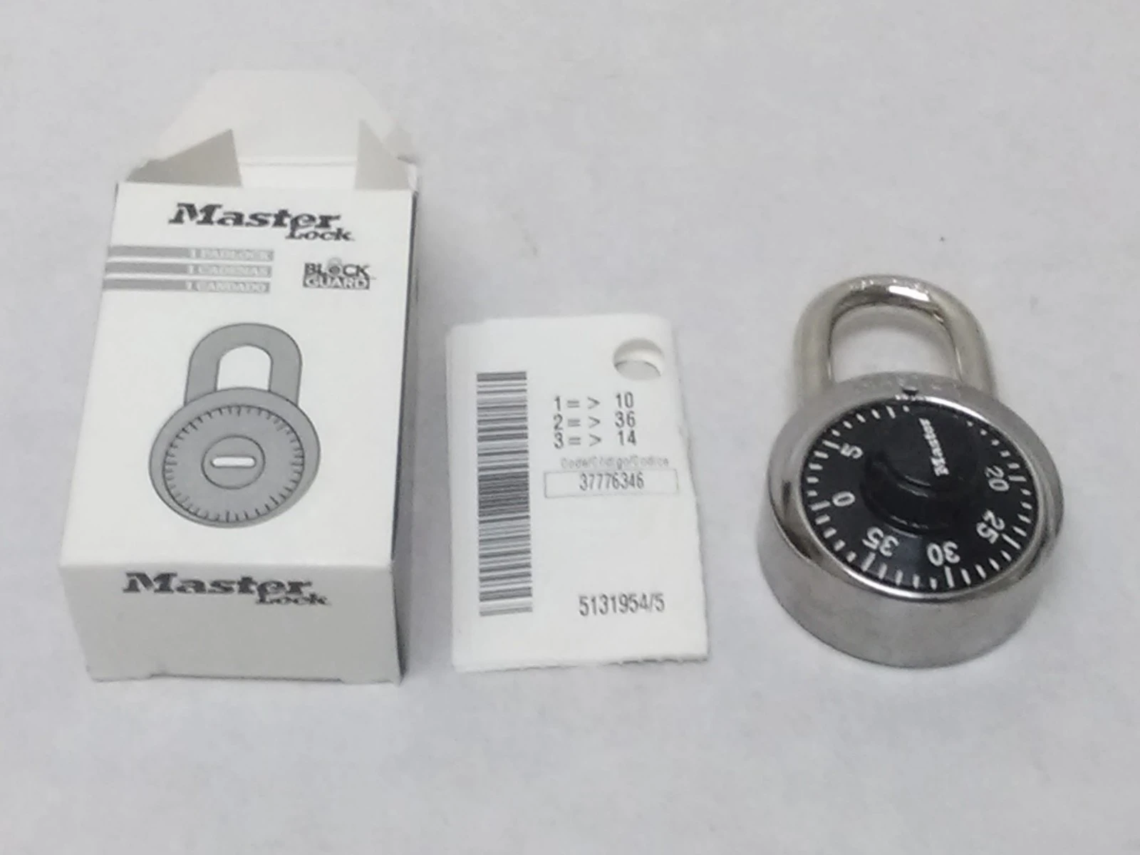 LOT OF 22 Master Lock® Combination Padlock with Optional Key - 1"" Shackle
