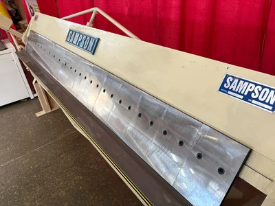 Pre-owned SAMPSON BOX & PAN BRAKE 8’ x 16 ga. MODEL LD-816U