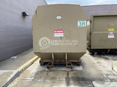 USED JV MANUFACTURING/CRAM-A-LOT CC-02 STATIONARY COMPACTOR WITH 50 YARD RECIEVER