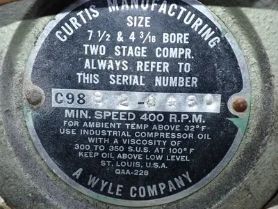 Curtis Manufacturing 25 Hp Air Compressor