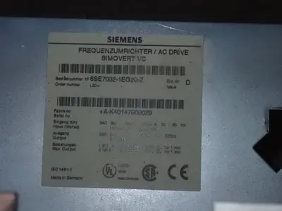 USED SIEMENS 6SE70321EG20Z