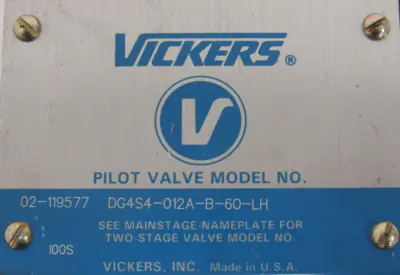 NEW VICKERS 02-119577 HYDRAULIC VALVE DG4S4-012A-B-60-LH 02119577