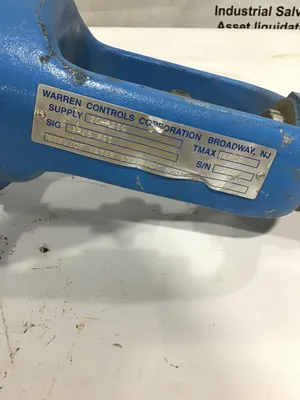Warren E-1890021/26756 Air Actuated Control Plug Valve 20 PSIG