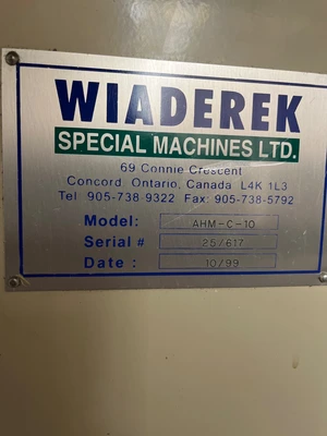 Used 1999 WIADEREK AHM-C-10 Tube End Forming Machinery Ontario CA | Aucto #1369880