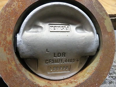 Fisher 8" 150# Butterfly Control Valve, material WCC/316