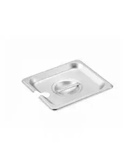 1/6 Size Slotted Stainless Steel Steam Table Pan Cover