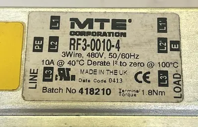 USED MTE RF3-0010-4