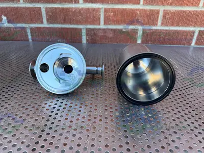 USED MILLIPORE 1R X 5"  STAINLESS STEEL CARTRIDGE FILTER HOUSING 150 PSIG/FV