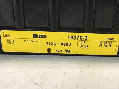 Used BUSSMANN 16370-3 Misc Electrical & Power Parts Michigan US | Ideal Machinery #1284016