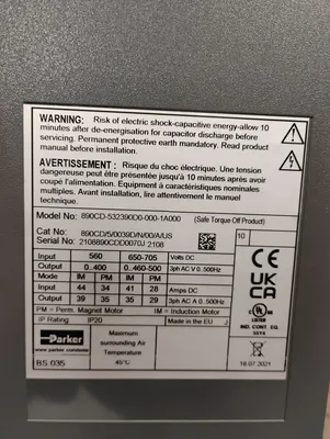 Parker 890CD-532390D0-000-1A000 Electrical/PLC/Automation | ESS Industrial Equipment Sales (8)