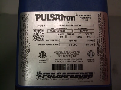 USED PULSATRON LPB45A-PTC1-XXX