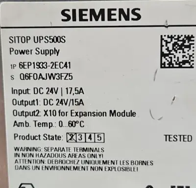 Siemens 6EP1933-2EC41 Power Supply Loc4D47