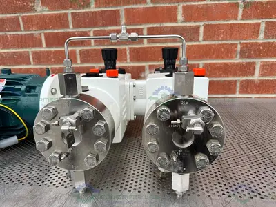 Used LEWA LDC 2 WATERLIKE DIAPHRAGM METERING PUMP W/ RELIANCE ELECTRIC 2.4 HP MOTOR Pumps California US | Equipment Lab #1281328