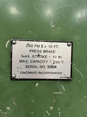 2000 CINCINNATI Formaster II Press Brakes | Universal Press & Machinery (UPM) (9)