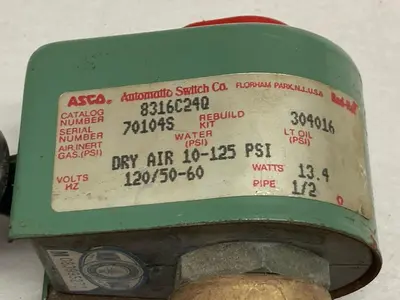 Used ASCO 8316C240 Solenoid Valves Ohio US | Surplus Asset Holdings #1514611