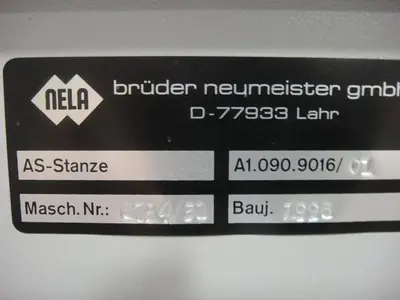 1998 Heidelberg Plate Punch 1998