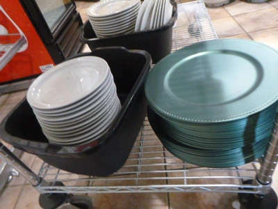 Wire Shelving with Dishware