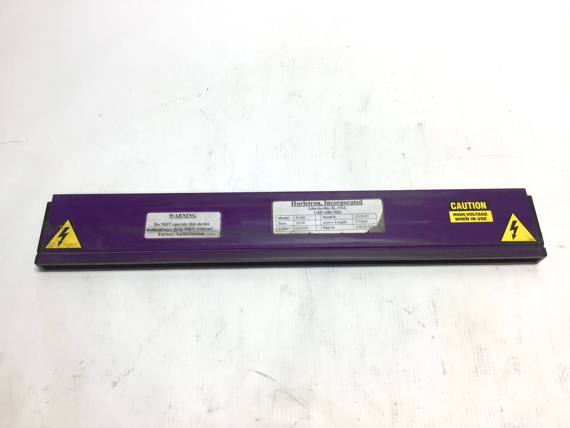 Hurletron 428220-019 – H-QD NSNP Charge Static Bar Active Length 475MM Cable Q-DISC