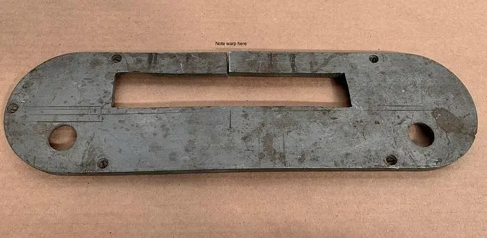 Powermatic Table Saw Throat Plate 14 3/8" x 4" x 3/8" (101345) AS IS