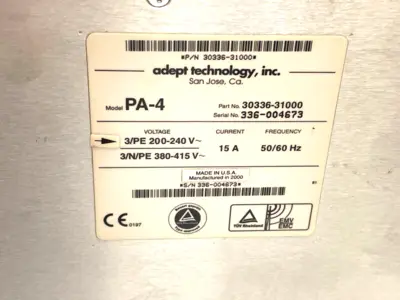 Used Adept PA-4 PLC Chassis Michigan US | Maverick Industrial Sales #1394983