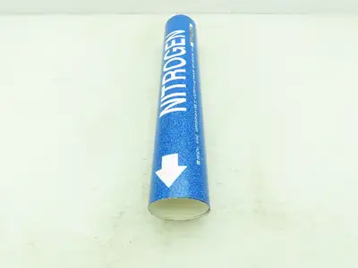Brady 4100-C Blue Pipe Marker Nitrogen 2-1/2" to 3-3/8"  Lot of 10