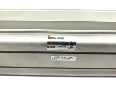 Used SMC COMPACT CYLINDER FLANGE MOUNT 125MM STROKE Pneumatic Cylinders | Maverick Industrial Sales #1105659