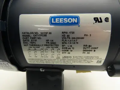New | in-Stock LEESON ELECTRIC _UNKNOWN_ Motors (misc) Indiana US | Arrow Industrial #554925
