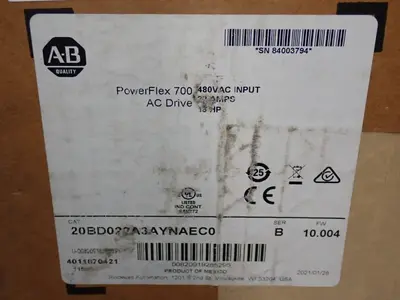 USED ALLENBRADLEY 20BD022A3AYNAEC0