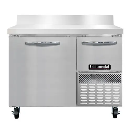 Continental FA43SNBS 43"W Worktop Freezer W/ (2) Sections & (2) Doors, 115v